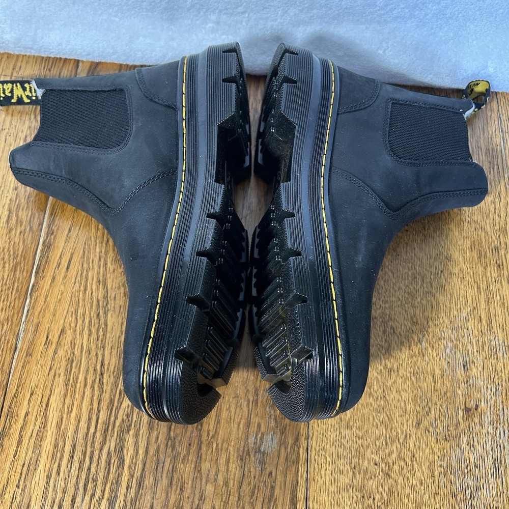 Dr Martens Womens Size 9 M's 8 Embury Black Leather Fur Lined Chelsea Boots - Picture 6 of 7